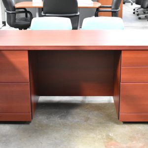 GLOBAL USED Double Pedestal Desk