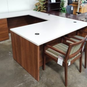 HON 36" x 72" Desk w/ 24" x 42" Left Hand Bridge