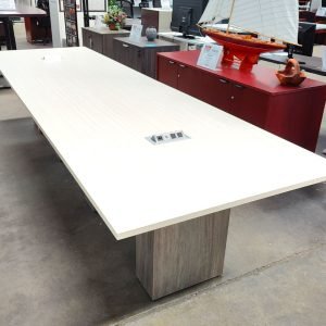 IOF Rectangle Conference Table White Chocolate