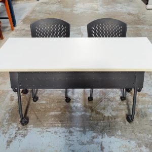Office Source 60" x 24" Rolling Nesting Training Table