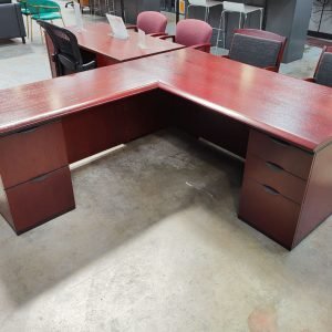 STEELCASE 36" x 70" Desk Left Hand Return Mahogany
