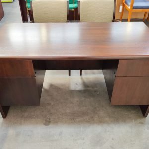 Steelcase 30" x 60" Desk W / (2) Box File Pedestals