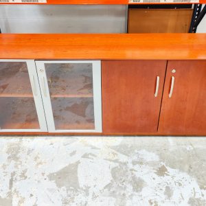 Conference Credenza 72”L x 19”D x 30”H Set of Glass Doors