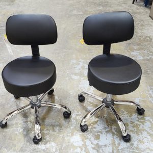 MEDICAL STOOL Black Vinyl