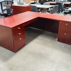 OFS 72" x 36" Desk Dark Red Mahogany