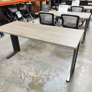 FluidINline 24" x 60" Training Table Mosswood Gray