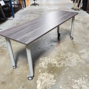 Office Source Mobile Training Table Coastal Gray