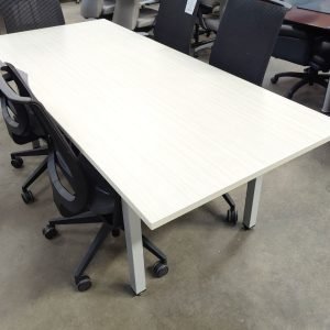 Open Plan Systems 36" X 84" Collaboration Table White Cypress