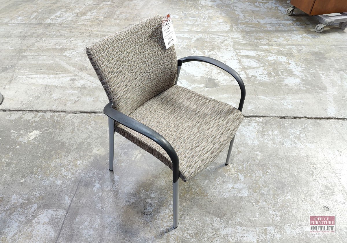 SIT ON IT Achieve Guest Chair Pewter Fabric