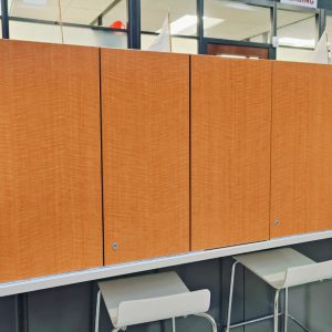 Teknion Wall Mount Overhead Double Door Storage Cabinet