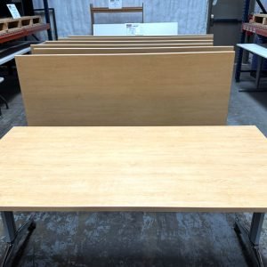 GLOBAL 30" x 60" Flip Top Training Table Maple