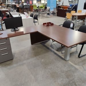 KIMBALL 30" x 72" Desk Left Turn Walnut