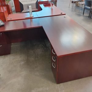 TEKNION 36" X 72" Desk 48" Left Hand Return Mahogany