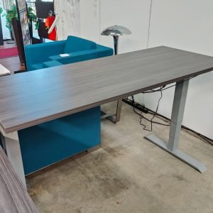 Office Source Sit To Stand Desk Ais Coastal Gray