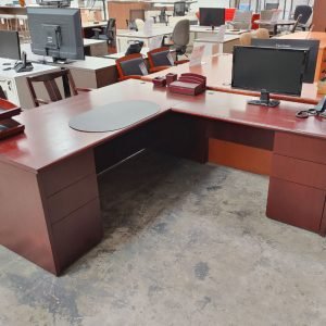 ROFFMAN 36" x 72" Desk Mahogany