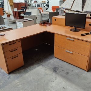 Teknion 30" x 71.5" Desk Lateral File Cherry