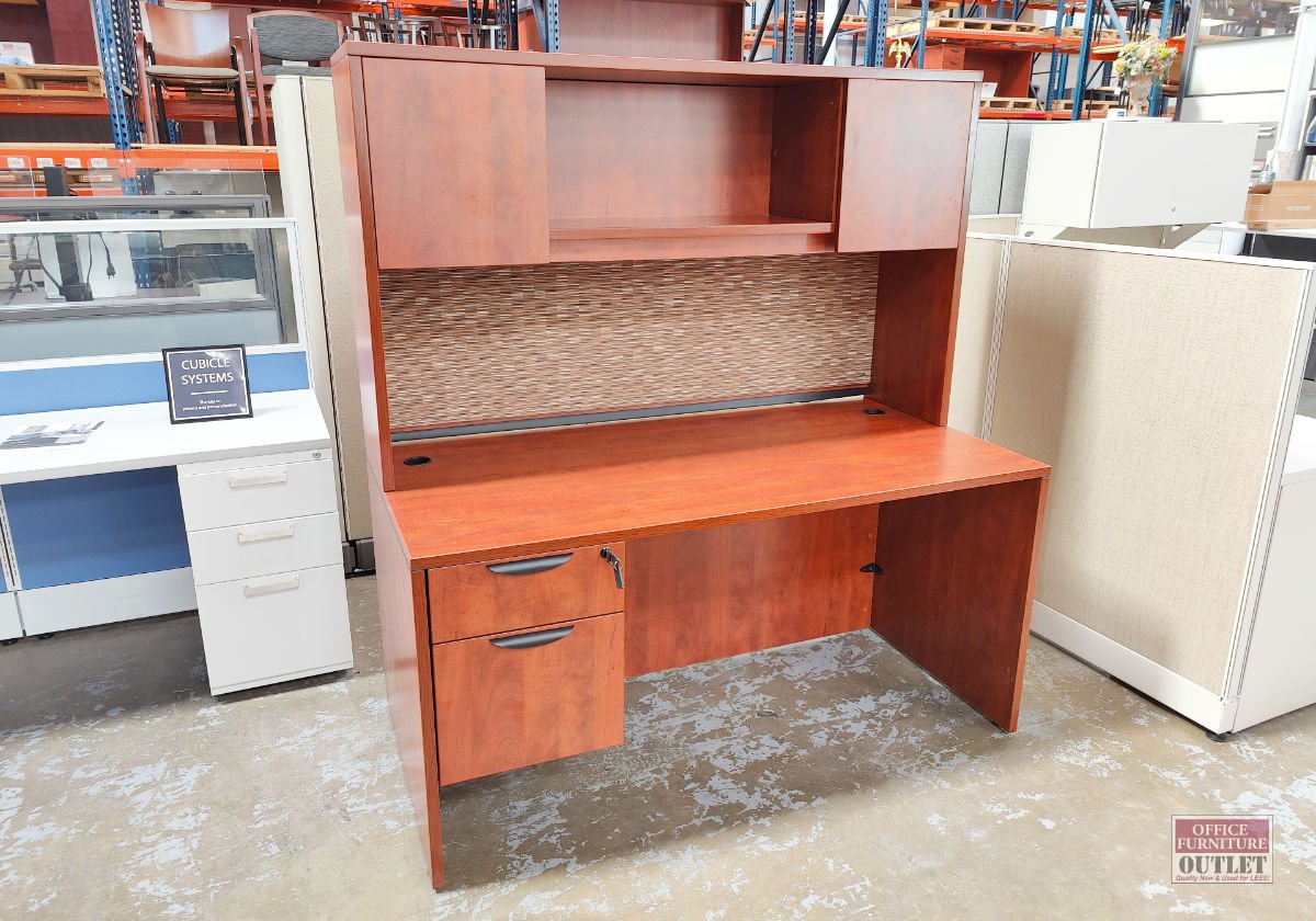 Office Source 30＂ x 60＂ Desk Hutch Bookcase