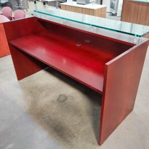 Paoli Reception Desk Mahogany