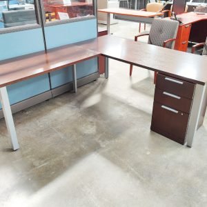 National Desk Left Return Espresso