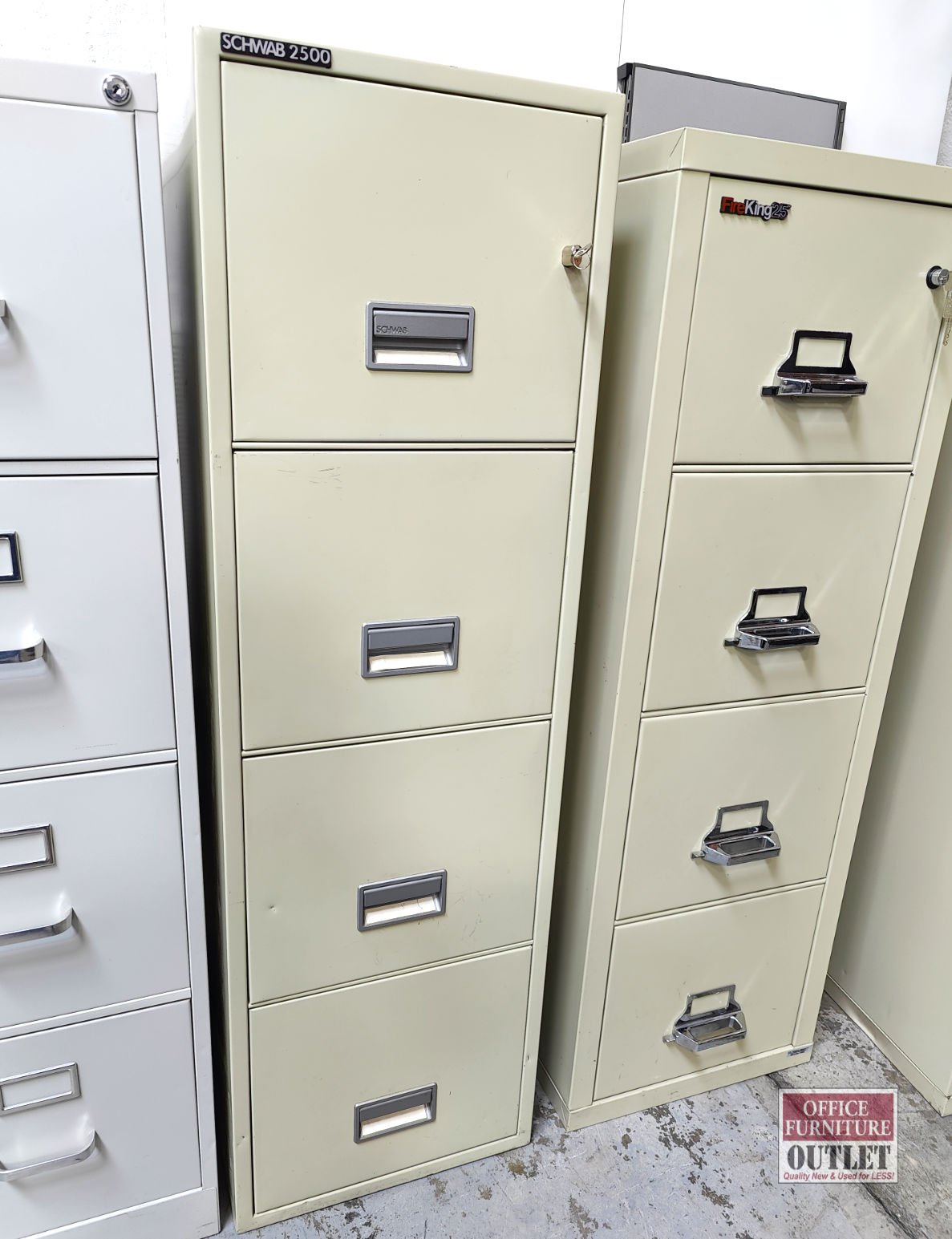 Schwab 2500 4 Drawer File Cabinet Fire Proof