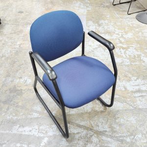 Sit On It Guest Arm Chair Blue Fabric