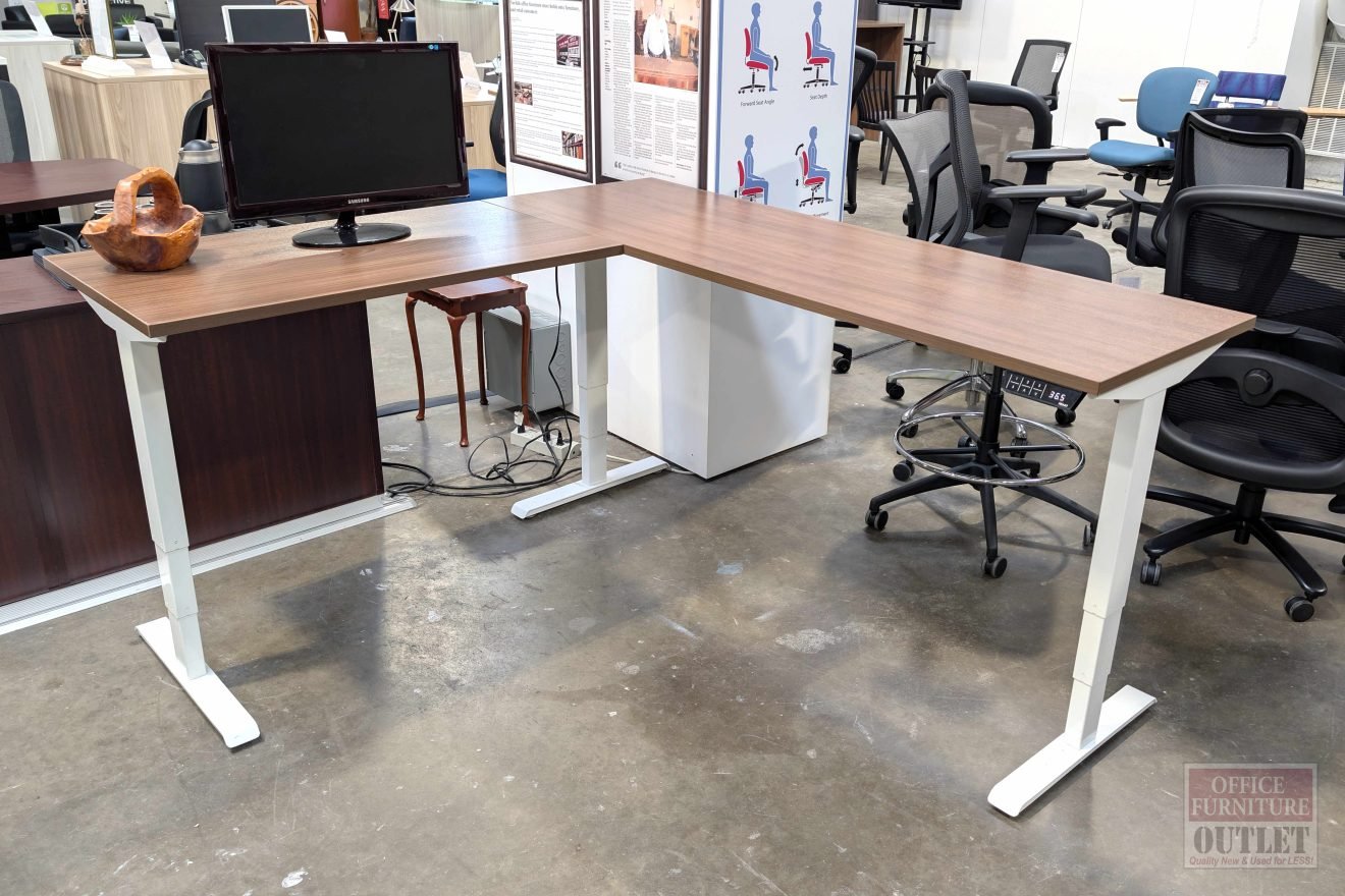 FRIANT Sit To Stand Desk Modern Walnut