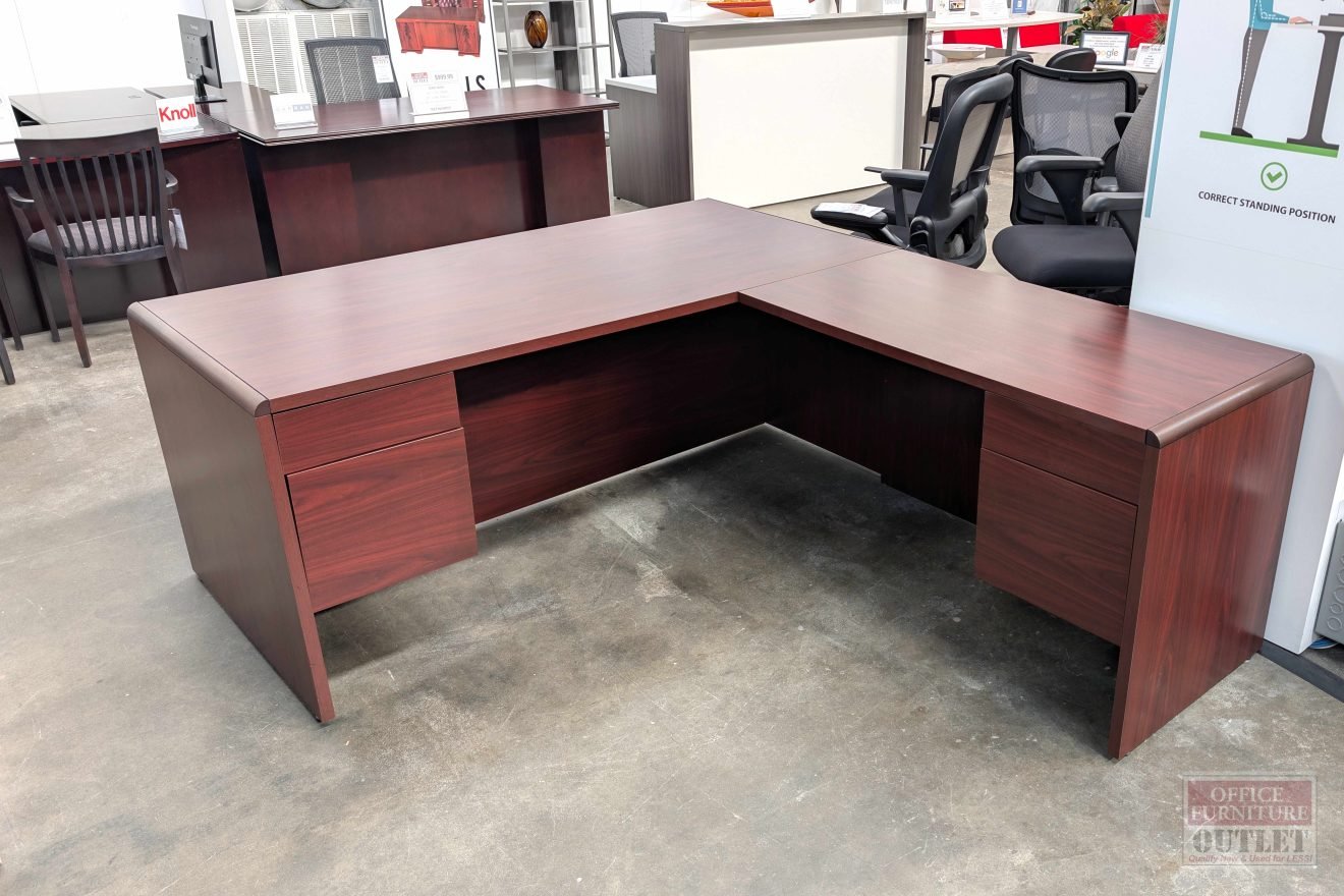 HON Desk Right Return Mahogany