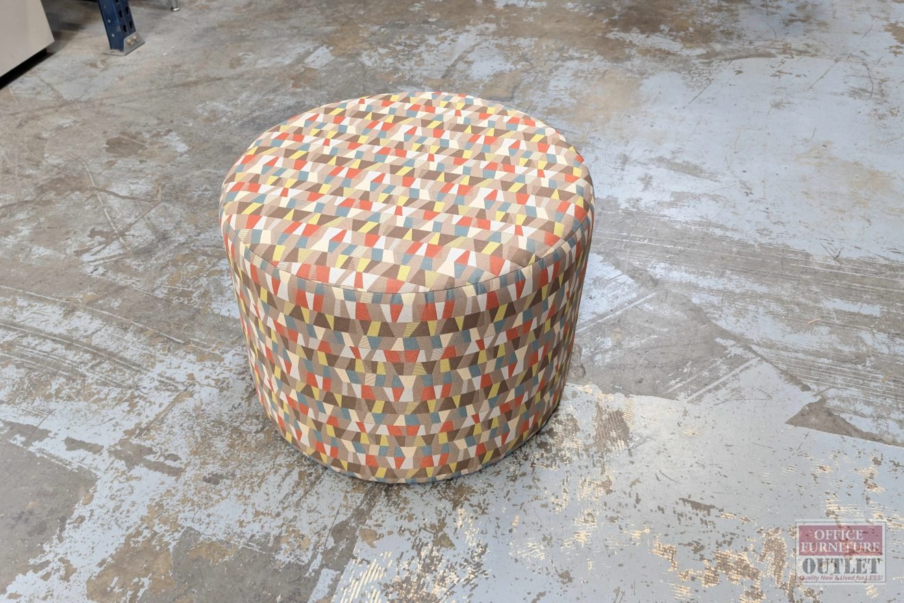 JASPER GROUP Round Ottoman Seat Orange