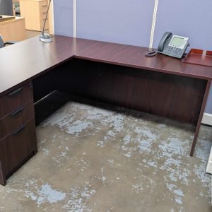 OTG Desk Right Return Box Box File Pedestal Mahogany