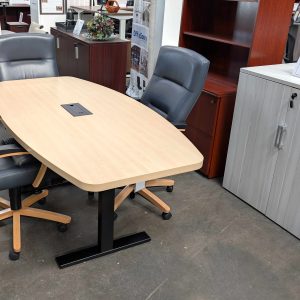 PL SERIES 6' Boat Shaped Conference Table Maple