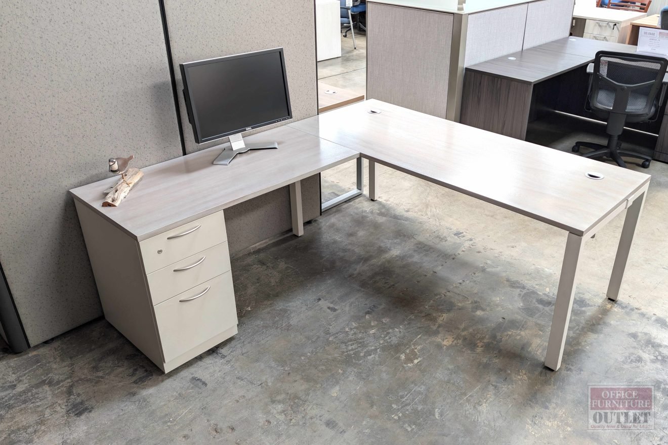 VITRA WorKit Desk Left Return Driftwood