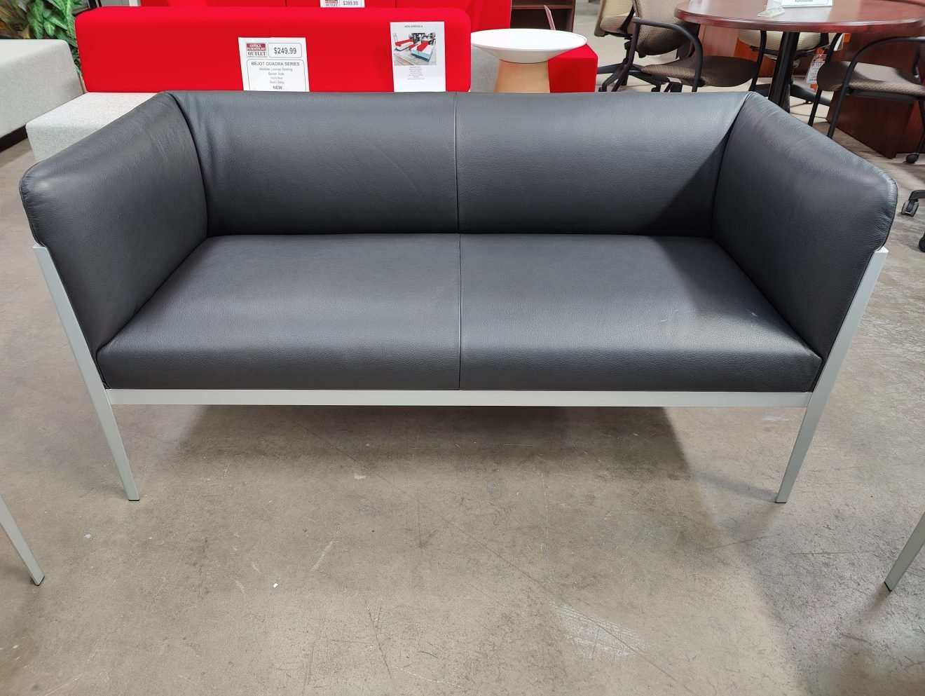 CASSINA Cotone Low-back Sofa Black Scozia Leather