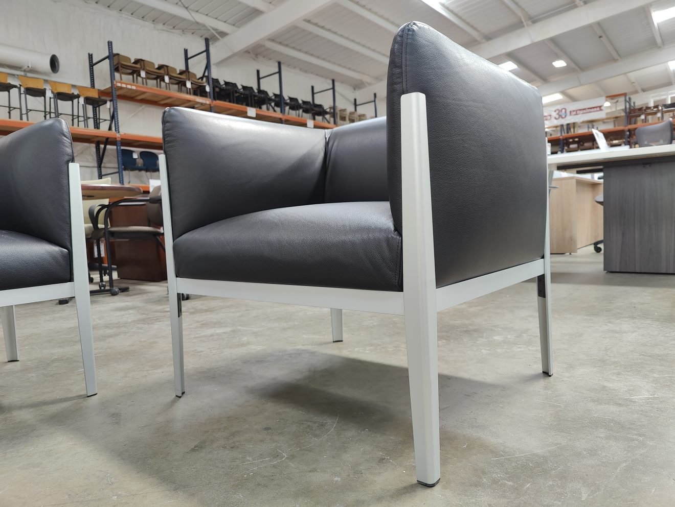 Cassina Cotone Armchair Black Scozia Leather
