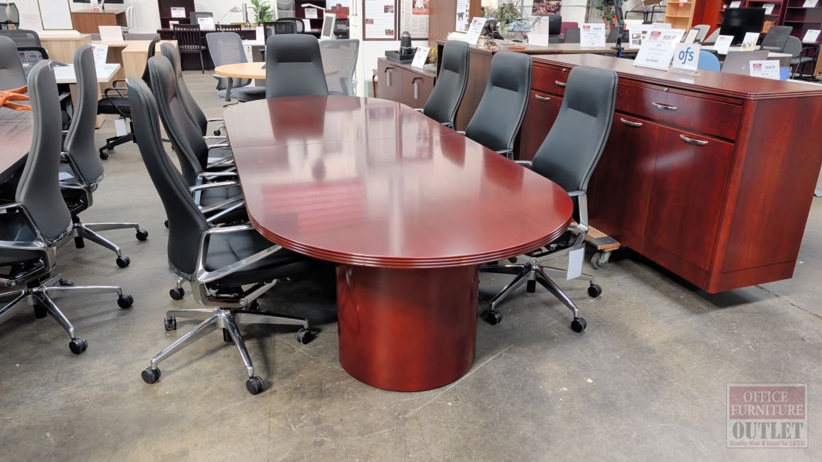 10' Racetrack Conference Table Cherry