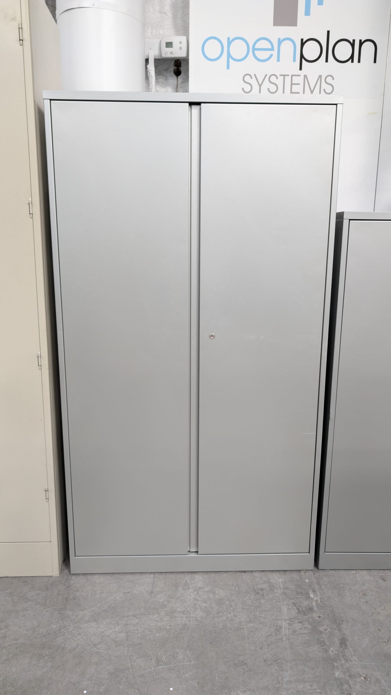 STEELCASE 4 Shelf Storage Cabinet Matte Silver