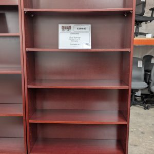 DIVERSIFIED 6 Shelf Bookcase 36" x 7' x 1'D Mahogany