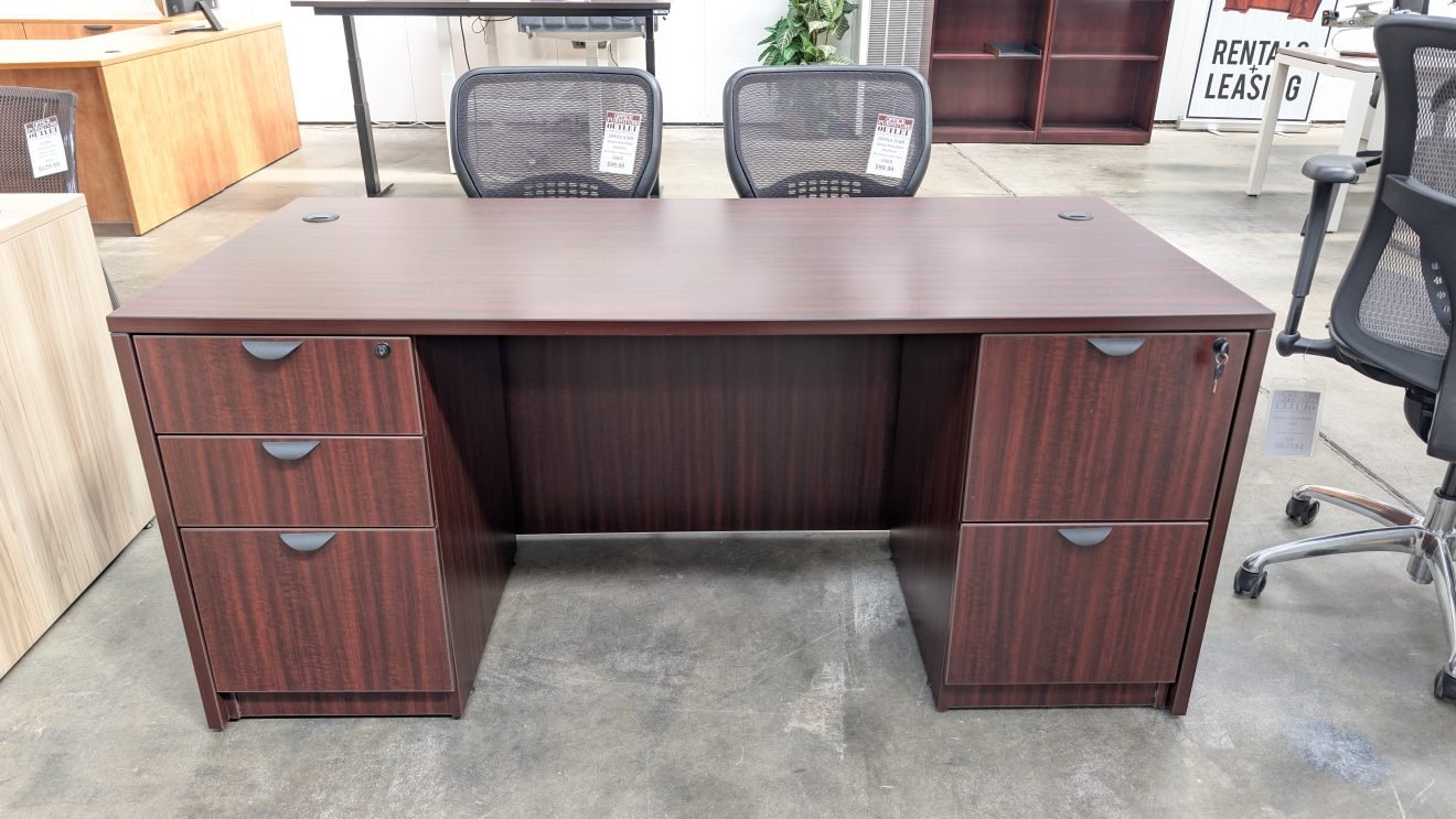 LORELL FURNITURE Double Pedestal Desk