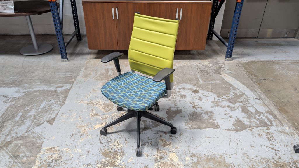 SIT ON IT Task Chair Lime Green Leather Back