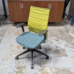 SIT ON IT Task Chair Lime Green Leather Back