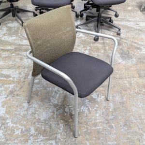 STEELCASE Jersey Guest Arm Chairs Gold Mesh Back