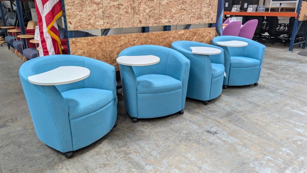 GLOBAL Guest Arm Chairs Swivel Base