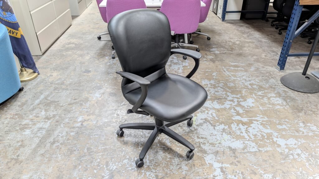 HAWORTH Improv Conference Chair Black Leather