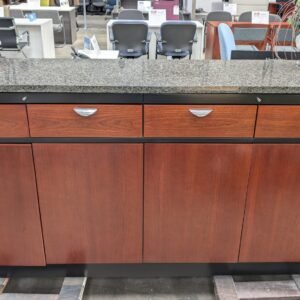 PLYMOLD Buffet Credenza Cherry Granite Top