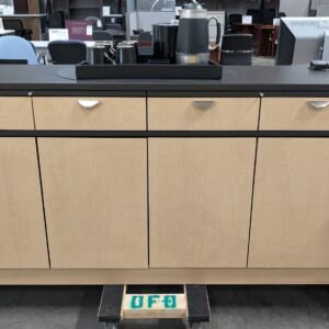PLYMOLD Buffet Credenza Beige Black Trim