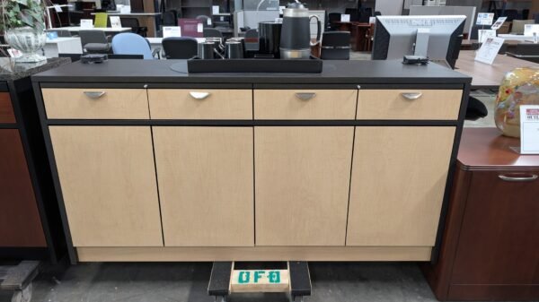 PLYMOLD Buffet Credenza Beige Black Trim