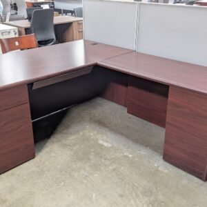 HON 10700 Desk Right Return Mahogany