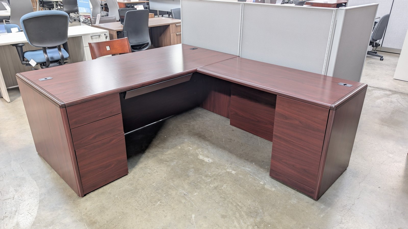 HON 10700 Desk Right Return Mahogany