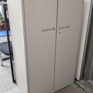 Steelcase Two Door Metal Storage Cabinet Putty